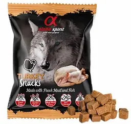 Напіввологі Ласощі з індички для собак Alpha Spirit DOG Snacks Turkey - мініатюра 5