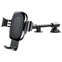 Автомобільний тримач холдер із БЗУ Baseus Wireless Charger Gravity Heukji Car Mount WXZT-01 Black - мініатюра 3