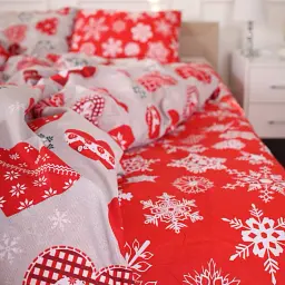 Підковдра MirSon Бязь 17-0656 Gingerbread 110 x 140 см червона (2200009611148) - мініатюра 2