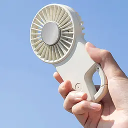 Портативний вентилятор SQT-BF2 з карабіном 1800mAh White - мініатюра 6