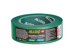 Стрічка ALLOID BUILDING TOOLS 38x40, 140 мкм Стрічка малярська для шорстких поверхонь, зелена 38мм х 40м, 140мкм - мініатюра 5