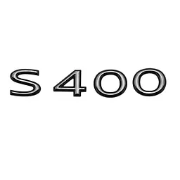 Емблема напис S400 для Mercedes-Benz Maybach чорний глянець 125х25 мм пластик (на скотчі)