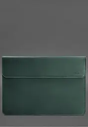 Шкіряний чохол-конверт BlankNote на магнітах для MacBook Pro 16" Зелений Crazy Horse - мініатюра 2