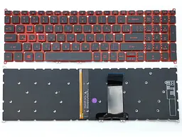 Клавіатура для ACER SP515-51, SP515-51N, SP515-51GN, Nitro NP515-51 (RU Black, RED leter з підсвічуванням)