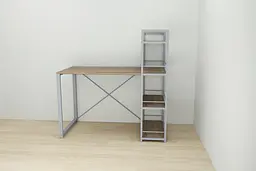 Письмовий стіл Ferrum-decor Серії Конект з етажеркою 75x120x60 сірий ДСП Дуб Сонома Трюфель 16мм (FRD-104234) - мініатюра 5