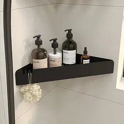Полиця кутова для ванної кімнати Nice & Cozy Even чорна - мініатюра 2