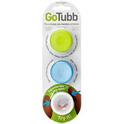 Набір контейнерів Humangear GoTubb 3-Pack Medium Clear/Green/Blue (1054-022.0046)