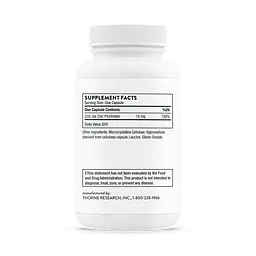 Піколінат цинку посилений Thorne Research Zinc Picolinate 30 мг 180 капсул - мініатюра 5