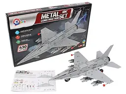 Конструктор металевий Винищувач F-16, ТехноК (9598), 430 дет. - мініатюра 1