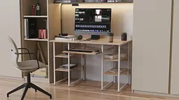 Комп'ютерний стіл Ferrum-decor Тім 75x140x60 білий ДСП Дуб Артізан 16мм (FRD-101365) - мініатюра 3