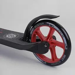 Самокат Best Scooter 92х48х104 см Чорно-червоний 000231513 - мініатюра 4