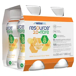 Набір ентеральне харчування Nestle Health Science Resource 2.0+Fibre зі смаком ванілі 4 шт. х 200 мл - мініатюра 2