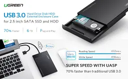 Зовнішній корпус Ugreen 2.5 "USB 3.0 SATA HDD SSD кишеню для жорсткого диска (30847) - мініатюра 8