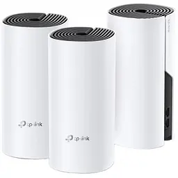 Точка доступу Wi-Fi TP-Link DECO E4 3 pcs AC1200, 2xFE LAN/WAN, MESH, MU-MIMO, Beamformi (DECO-E4-3-PACK)