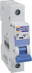Модульний автоматичний вимикач 1р - 2А - B - UTrust АСКО-УКРЕМ (A0010210002) - мініатюра 3