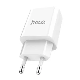 Зарядний пристрій 2USB Hoco C63A LCD 2.1A White - мініатюра 2