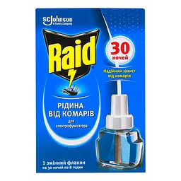 Рідина для електрофумігаторів Raid від комарів 30 ночей - мініатюра 2