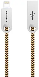 Кабель AWEI CL-20 Lightning cable 1m Gold