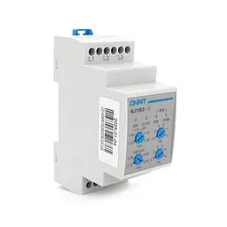 Реле контролю фаз CHINT NJYB3-6 AC380V, 3F3P, Захист U+(1,05~1,3)*Us/U-(0,7~0,95)*Us,Затримка 0,1~10с, Ue240/415V, Ie0.75/0.47, 1CO+1NO