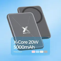 Павербанк Proove X-Core Sky blue 5 000 mAh / 20 Вт (PNXC20010008) - мініатюра 3