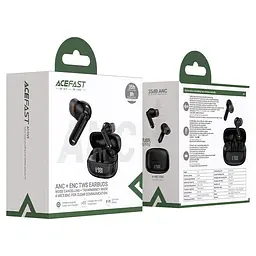 Навушники Acefast бездротові W1 Active Noise Cancelling true wireless earbuds чорні - мініатюра 2