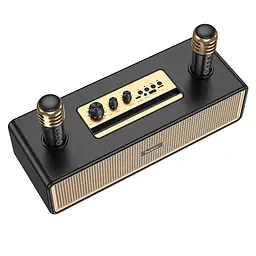 Bluetooth Колонка Hoco BS63 Graceful + два мікрофона Black - мініатюра 8