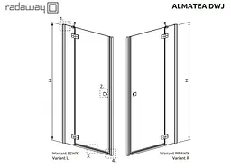 Душові двері Radaway Almatea DWJ 120 см 31402-01-12N - мініатюра 3