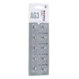 Батарейки Soshine 1.5V AG3, Дискові, LR41, 12 шт