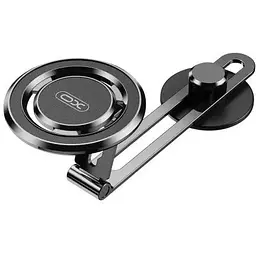 Автотримач XO C132 Tesla specific iPhone metal bracket with magnetic iron ring Чорний