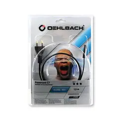 Кабель живлення високоякісний OEHLBACH Powercord C7 CEE 7/16 Black 1.5m - мініатюра 2