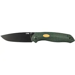 Ніж CJRB Aes Чорний Blade, AR-RPM9, Micarta зелений