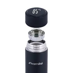 Термос Kamille KM-2036 400 мл чорний з датчиком температури - мініатюра 5