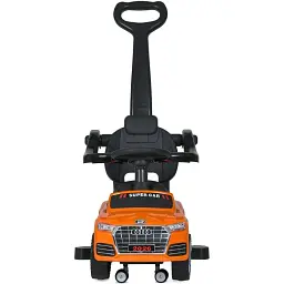 Дитяча каталка-толокар Bambi Racer M 5045L-7 з батьківською ручкою помаранчевий - мініатюра 4