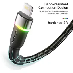 Дата кабель USB 2.0 AM to Lightning 1.0m 2.4A black Essager (EXCL-XCD01) - мініатюра 9