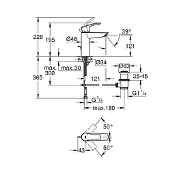 Змішувач для раковини Grohe Eurosmart New M-Size 23322003 Хром - мініатюра 2