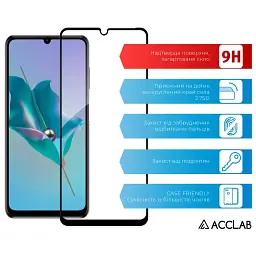 Скло захисне ACCLAB Full Glue ZTE Blade V40 Vita Black (1283126545665) - мініатюра 3