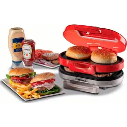 Бутербродниця Ariete 0205 - Hamburger червона (00C020500AR0) - мініатюра 3