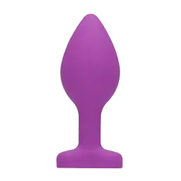 Анальна пробка з кристалом Ouch! Diamond Heart Butt Plug, 7.3 см (фіолетовий) - мініатюра 4
