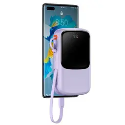Портативна батарея Baseus Qpow 10000 mAh 15 W Type-C PPQD050005 фіолетова - мініатюра 4