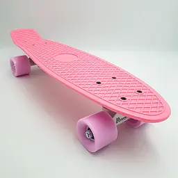 Пенні борд скейт 55х15см до 80кг ABEC 7 матові колеса скейтборд Penny Board Pastel Series рожевий - мініатюра 2