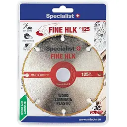 Диск відрізний Specialist+ Fine HLK мультиматеріал 125x22 мм (57-320023)