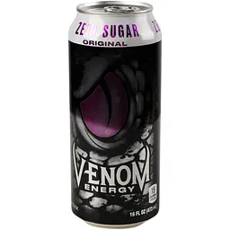 Напій енергетичний безалкогольний Venom Energy Original сильногазований без цукру з/б 0.473 л