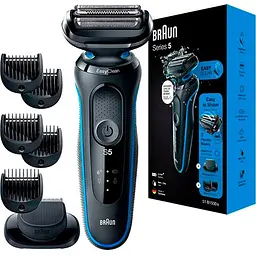 Електробритва Braun Series 5 51-B1500s чорно-синя [92517] - мініатюра 5
