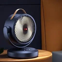 Акумуляторний міні вентилятор VU-05/FS-25 з поворотом / Вентилятор Mini fan з LED-підсвічуванням та USB - мініатюра 3