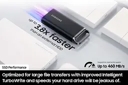 Портативний SSD Samsung 4TB USB 3.2 Gen 1 Type-C T5EVO Shield - мініатюра 2