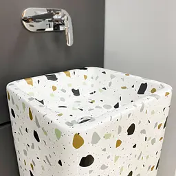 Умивальник VBI Lukka terazzo glossy напольний VBI-019009, Білий - мініатюра 5