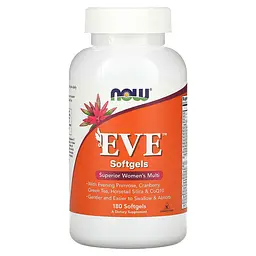 NOW Мультивітаміни для Жінок, EVE Superior Women's Multi - 180 софтгель
