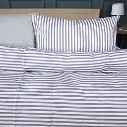 Комплект постільної білизни MirSon Ranforce Elite Harmony Stripes 110х140 см сірий (2200011019161) - мініатюра 2