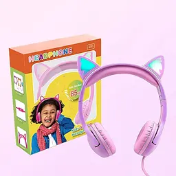 Дитячі навушники Light Up Cat Ear для iPad Fire Tablet Kindle 85 дБ - мініатюра 7