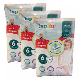 Підгузники-трусики Lupilu Soft & dry pants Розмір 6, 15 + кг, 54 шт